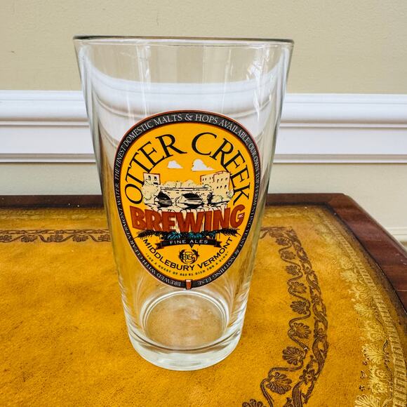 4 Beer Craft Ales Brew Pint Glasses Budweiser Goose Island Wolavere Otter Creek - Picture 6 of 7